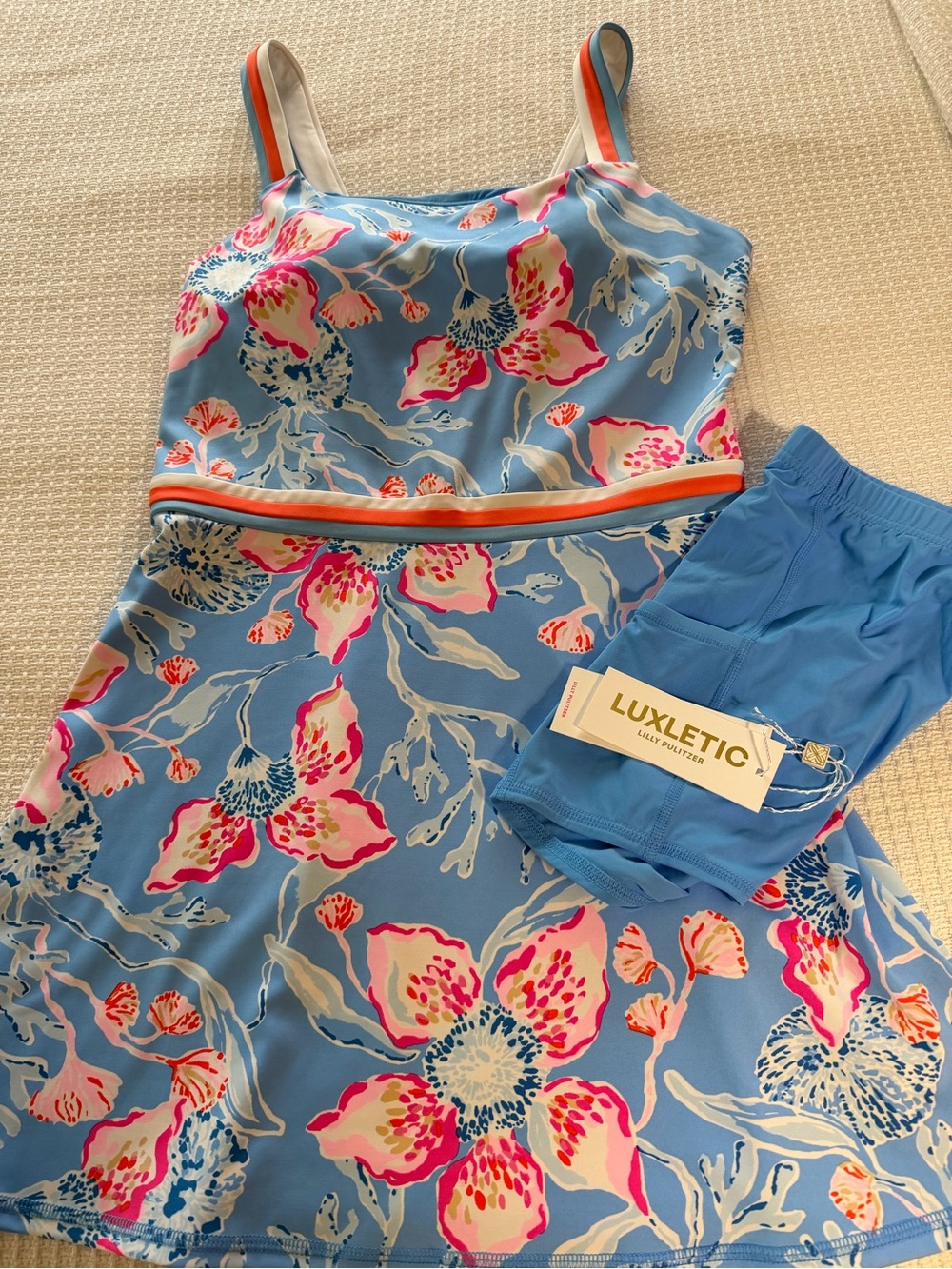 Lilly Pulitzer Blue and Bahamian rhapsody Lucretia sports dress. Size S